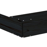 ZNTS Sandbox with Seats Black Octagon Solid Wood Pine 825013