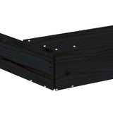 ZNTS Sandbox with Seats Black Octagon Solid Wood Pine 825013
