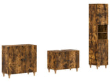 3 Piece Bathroom Cabinet Set ALKMAAR Smoked Oak Engineered Wood 3417428