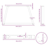 ZNTS Dining Table Legs V-Shape 2 pcs Anthracite 50x cm Steel 4012550