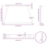 Coffee Table Legs V-Shape 2 pcs Anthracite 50x cm Steel 4012550