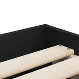 Bed Frame with Drawers without Mattress Black 90x190 cm Single 3207323