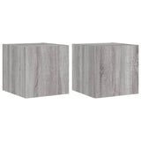 TV Wall Cabinets with LED Lights 2 pcs Grey Sonoma 30.5x35x30 cm 837229