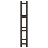 Wine Rack for 77 Bottles Black Solid Wood Pine 373405