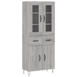 Highboard Grey Sonoma 69.5x34x180 cm Engineered Wood 3198567