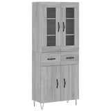 Highboard Grey Sonoma 69.5x34x180 cm Engineered Wood 3198567