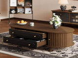 100 x 50 x 36 cm, living room coffee, walnut wood finish. Coffee with two drawers, sofa N605P439636N