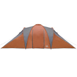 Family Tent Dome 6-Person Grey and Orange Waterproof 94345