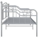 ZNTS Sofa Bed Frame without Mattress Grey Metal 90x200 cm 324763