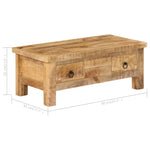 ZNTS Coffee Table 90x45x35 cm Solid Mango Wood 247326