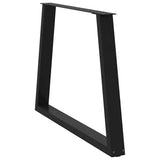 Dining Table Legs V-Shape 3 pcs Black 90x cm Steel 4012592