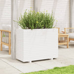 ZNTS Garden Planter White 90x40x72 cm Solid Wood Pine 3282635