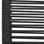 7 Piece Garden Dining Set Black Cotton Rope and Steel 3156541