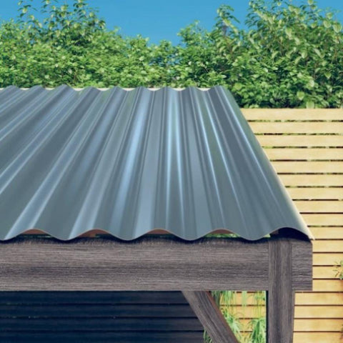 Roof Panels 36 pcs Galvanised Steel Grey 60x36 cm 319129