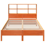 Bookcase Bed without Mattress Wax Brown 120x200 cm Solid Wood Pine 3322875