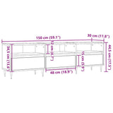 TV Cabinet Old Wood 150x30x44.5 cm Engineered Wood 857185