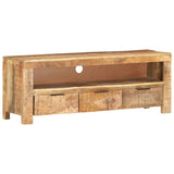 TV Cabinet 110x30x40 cm Rough Mango Wood 338026