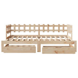 Daybed with Trundle and Drawers without Mattress 80x200 cm 3302249