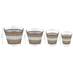 Raised Bed 4 pcs Wicker with PE Lining 246830