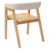 Dining Chairs 2 pcs Natural 54 x 57 x 73 cm Solid Rubber Wood 42020423
