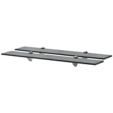 Floating Shelves 2 pcs Glass 70x10 cm 8 mm 3051506