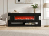 Electric Fireplace Black Oak 150 x 21 x 77 cm Engineered wood 8020833