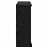 Fireplace with LED Strip Black Oak 92 x 20 x 54 cm 8021072