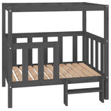 Dog Bed Grey 105.5 x 83.5 x 100 cm Solid Wood Pine 822389