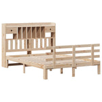 ZNTS Bookcase Bed without Mattress 160x200 cm Solid Wood Pine 3322800