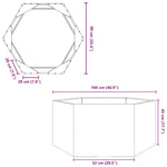 ZNTS Garden Planter Hexagon 104x90x45 cm Galvanized Steel 851134