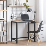 Table Natural 80 x 50 x 77 cm Engineered Wood and Steel 873790