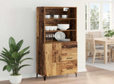 Highboard Old Wood 69.5 x 34 x 180 cm Engineered Wood 3415715