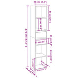 Book Cabinet Concrete Grey 36x30x171 cm Engineered Wood 802871