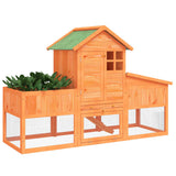 Rabbit Hutch Brown 170x63x113 cm Solid Wood Pine 172292