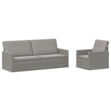 Sofa Set 2 pcs Light Grey Velvet 3433216