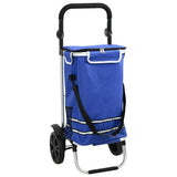 Shopping Trolley Blue 36.5 x 46.5 x 100.5 cm Oxford fabric 42002336