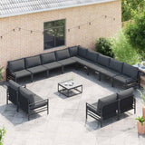Garden Sofa Set Anthracite Steel 3379039