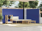 Retractable Side Awning Blue 140x600 cm 48458