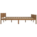 Bed Frame Honey Brown Solid pinewood, Plywood Super King Durable 322115