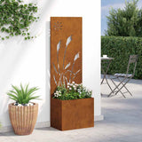 Garden Privacy Screen Rusty 50 x 150 cm Weathering steel 876433