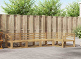 Outdoor Sofa Set 5 pcs White Solid Acacia Wood 3387643