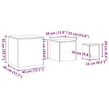 Side Tables 3 pcs White Engineered Wood 808585