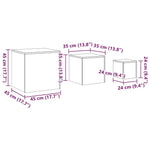 Side Tables 3 pcs Black Engineered Wood 808586