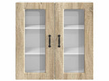 Wall Glass Cabinet PORTO Sonoma Oak 60 x 31 x 80 cm 885437