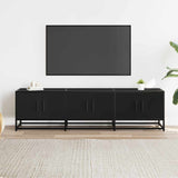 TV Cabinet Black 150x35x41 cm Engineered Wood and Metal 848859