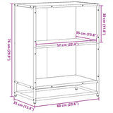 Book Cabinet Sonoma Oak 60x35x76 cm Engineered Wood 849100