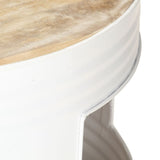 Coffee Table White 68x68x36 cm Solid Mango Wood 321932