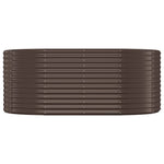 Garden Raised Bed Powder-coated Steel 175x100x68 cm Brown 319060