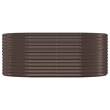 Garden Raised Bed Powder-coated Steel 175x100x68 cm Brown 319060