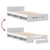 Bed Frame with Drawer without Mattress White 100x200 cm 3280790